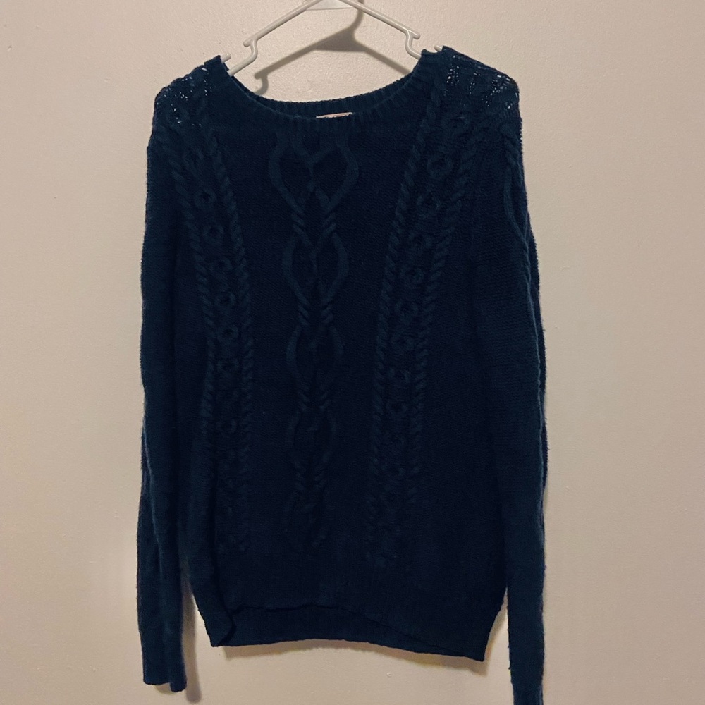 GAP Dark Blue Cable Knit Sweater